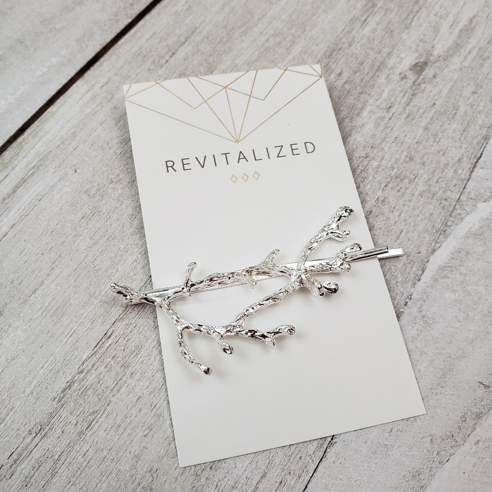 Silver Branch Hair Pin - Picture 2 of 2